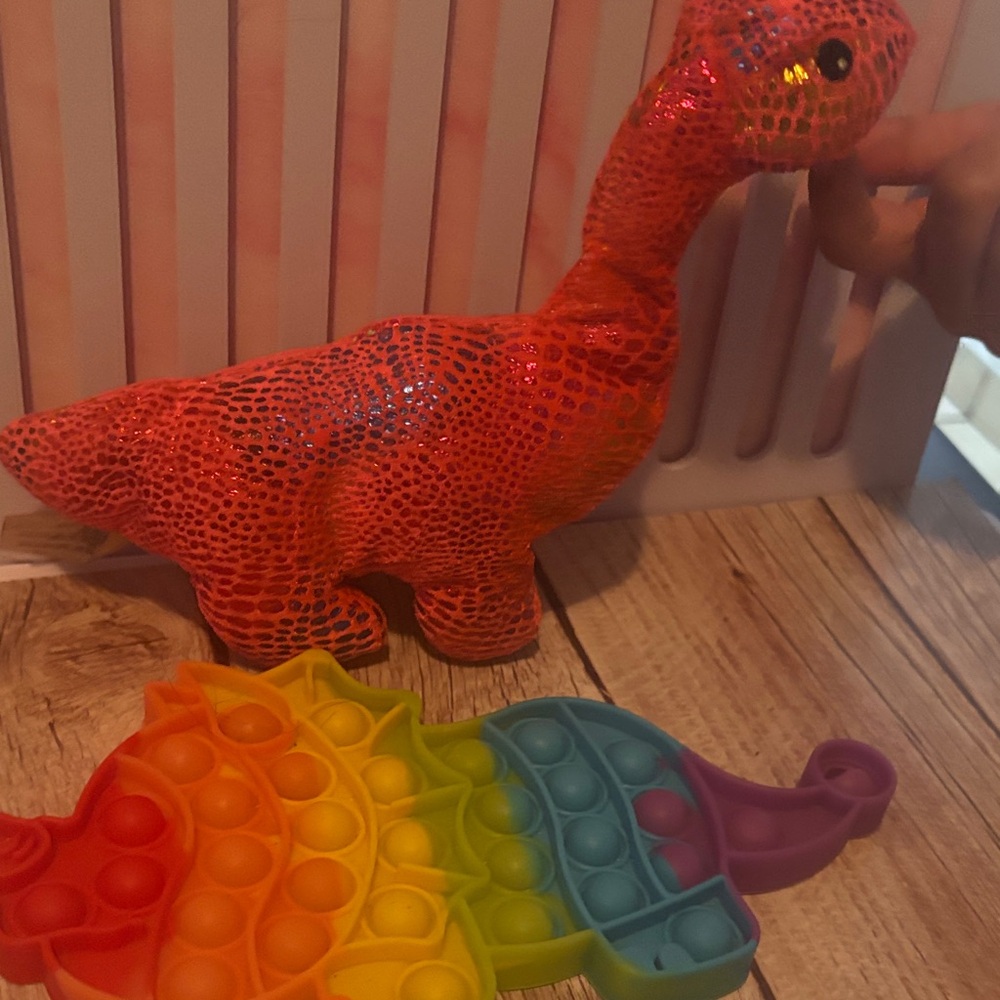 Sparkling Red Dinosaur Toy